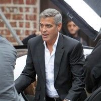 George Clooney on the set of a Mercedes Benz E300 L advert photos | Picture 78299